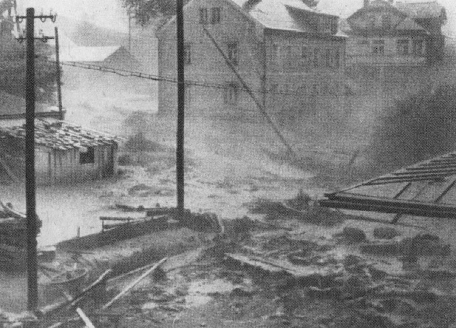 1948 wurde die Mühle und Bäckerei Opfer der Fluten